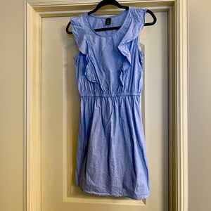 City Streets Ruffle Dress Size Small in Chambray